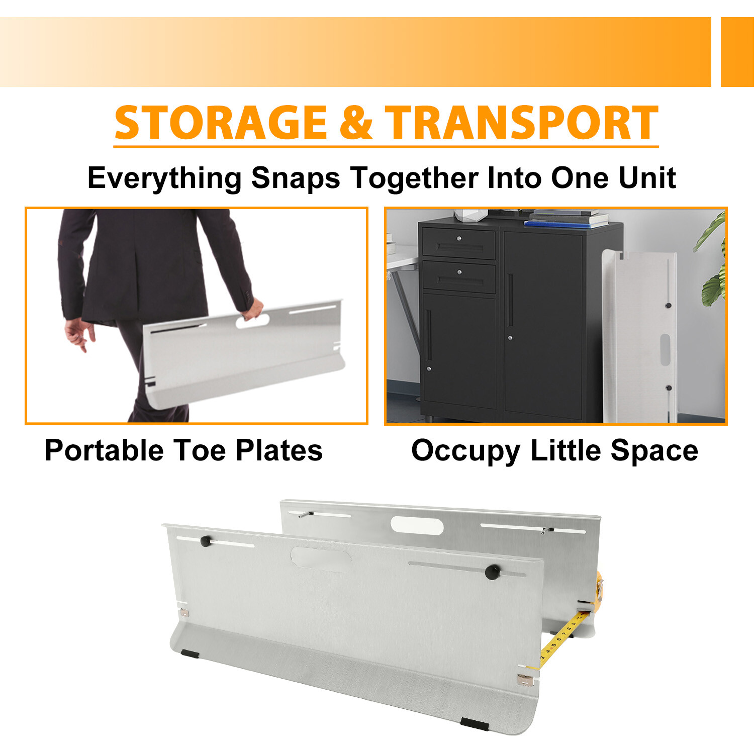 Wheel Alignment Tool System Toe Plates Accurate Measurements w/ 2 Tape Measures