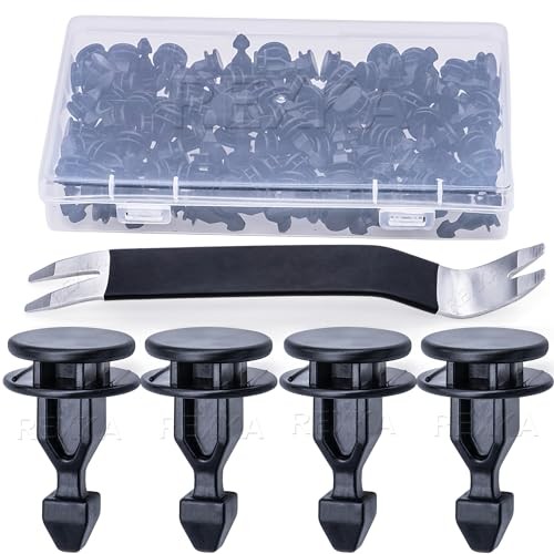 Rexka 101pcs Striker Engine Cover Retainer Clip Compatible with 100pcs+Remover