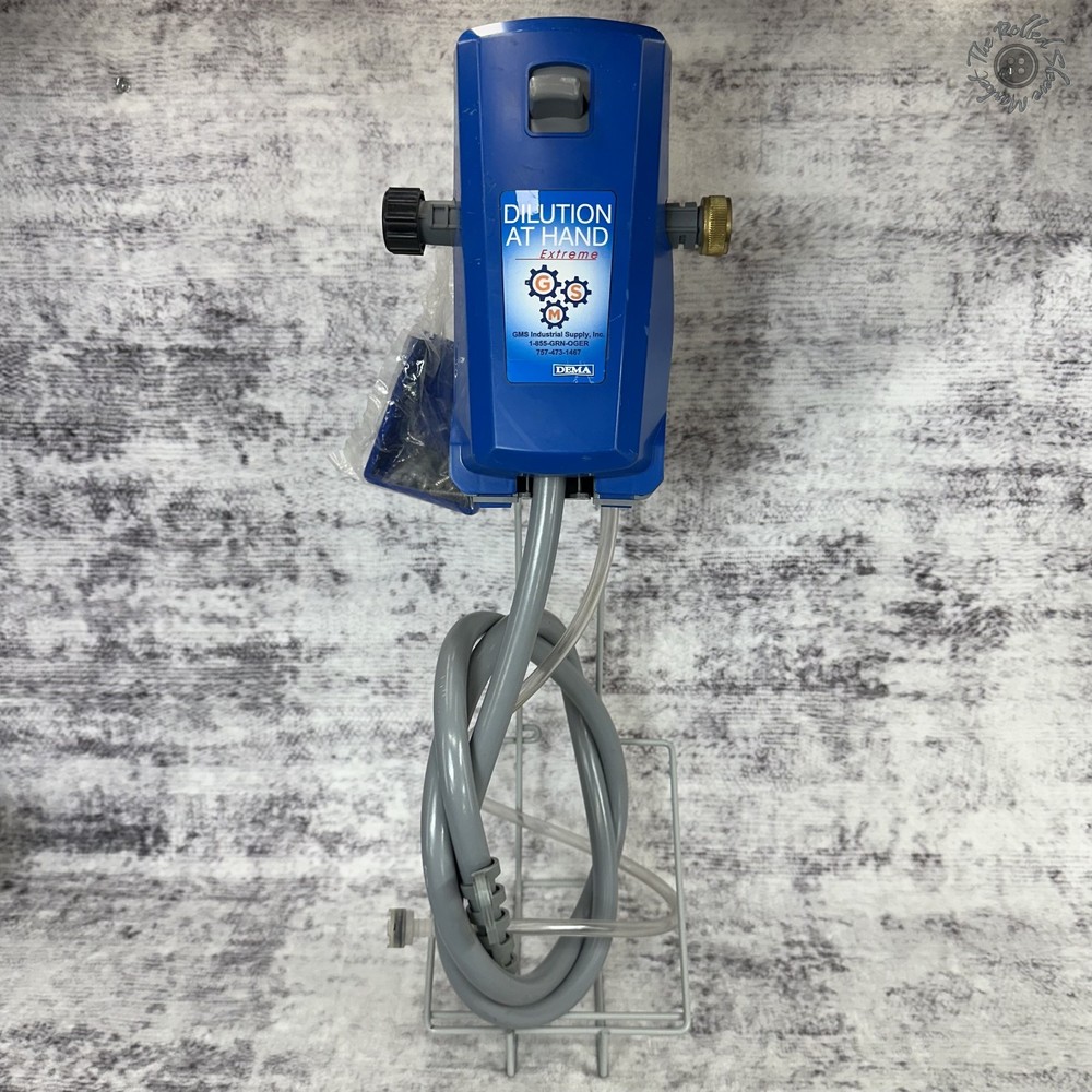 Dema Dilution At Hand Extreme Chemical Dispenser System w/ Wall Rack Blue