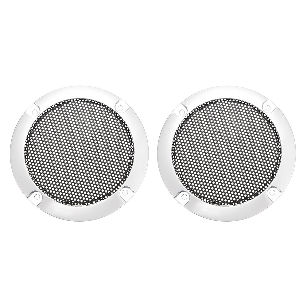 Speaker Grill Cover Black Protector, [for DIY] - 3"/Silver Frame/ 2Pcs