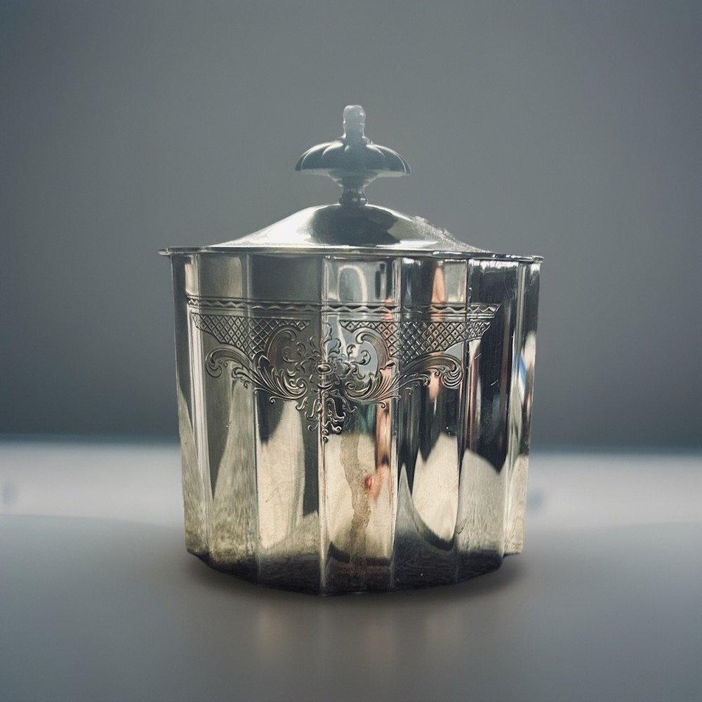 Beautiful Etched Silver Covered Dish, Lunt