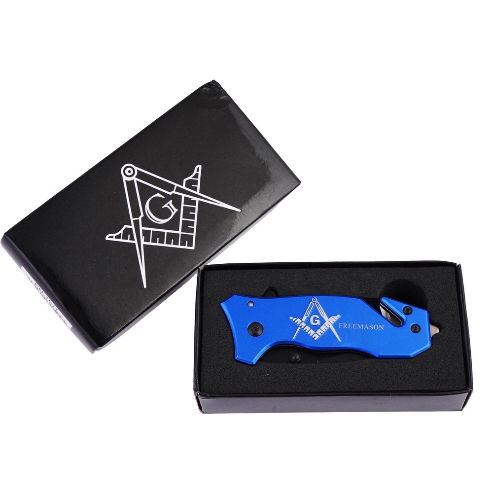 Masonic Folding Knife Expertly Crafted, Durable Tool with Engraved Masonic