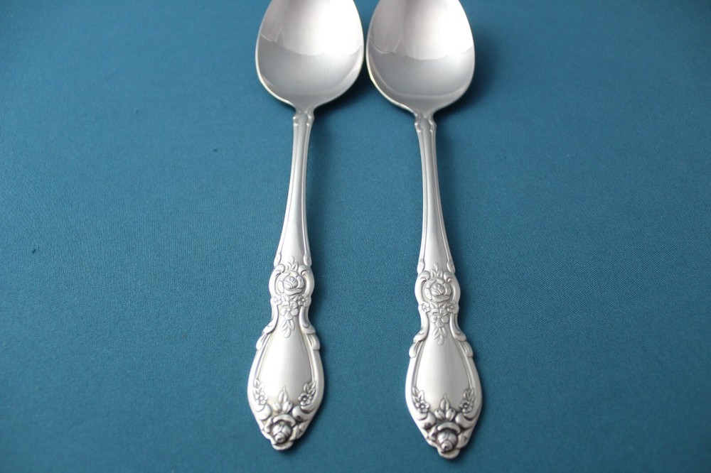 Oneida PLANTATION Serving (2pc Set) Tablespoons Community 8 3/8"