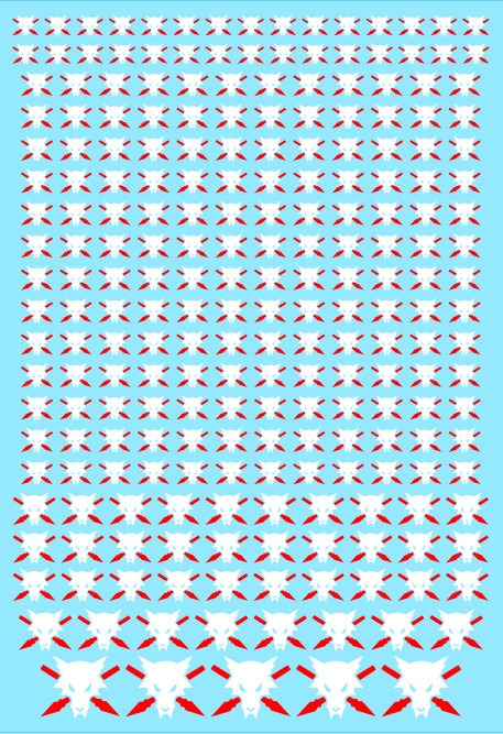 Grey Spear Wolves Space Vikings Custom A6 Transfer Sheet