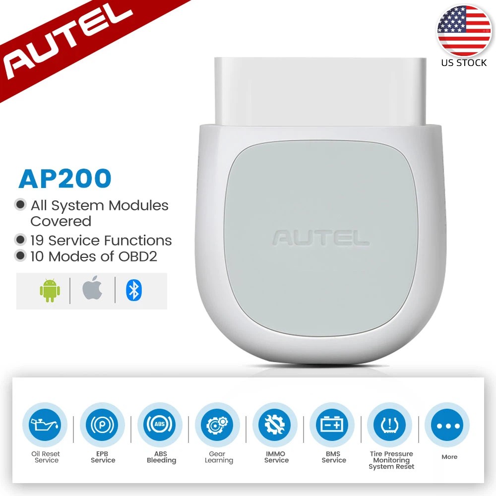 Autel MaxiAP AP200 Bluetooth OBD2 Scanner Code Reader Full Systems Diagnoses