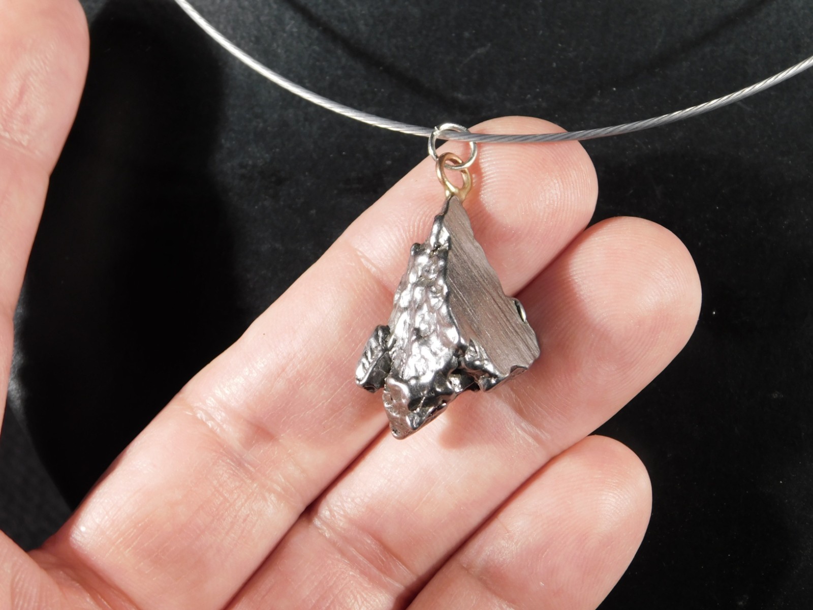 CAMPO Del Cielo METEORITE Pendant or Necklace...a Falling Star! Argentina 3.55