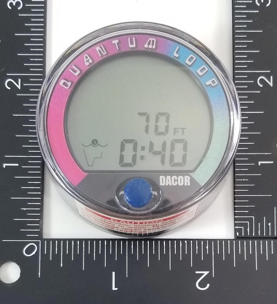 DACOR Quantum Loop Digital Depth Gauge Diving Computer Puck Module Bottom Timer