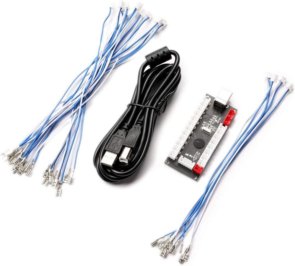 Zero Delay USB Encoder PC to Joystick 2pin + Happ Push Button For Arcade MAME