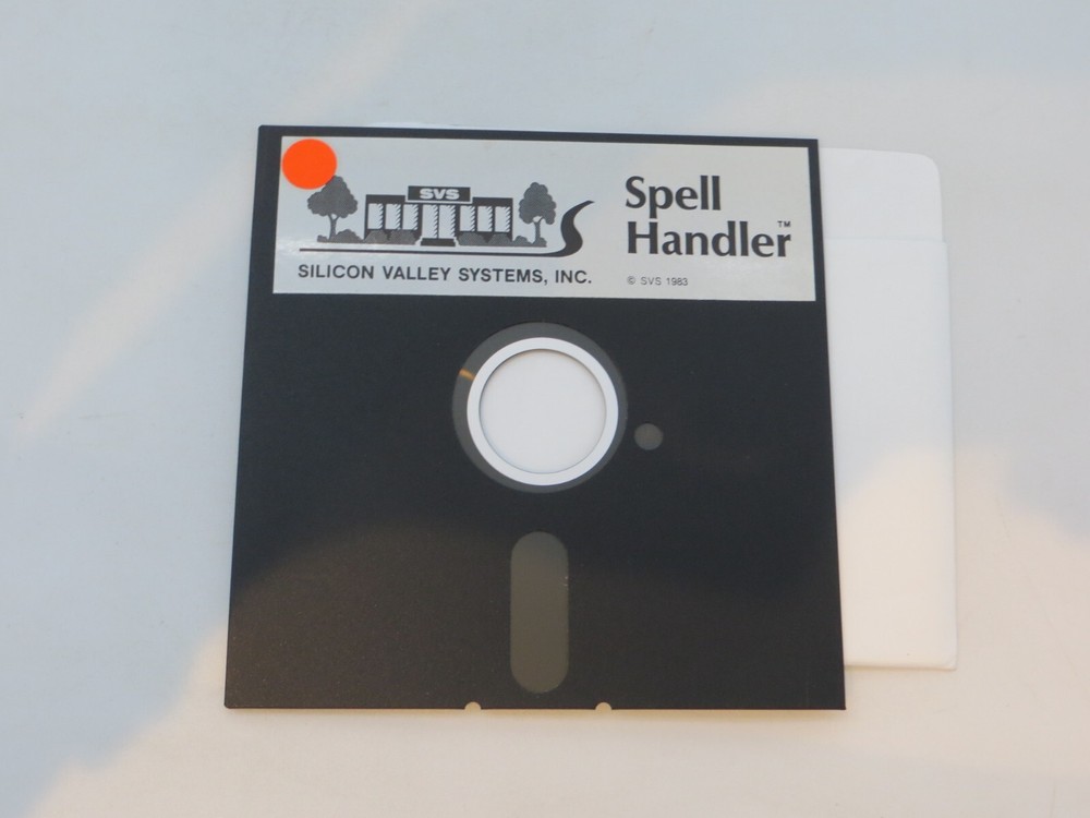 Apple 5.25" Floppy Disk SPELL HANDLER vintage computer disc SVS 1983 #1671