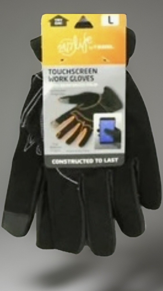 Gloves Large Touchscreen Work Gloves Color Black New