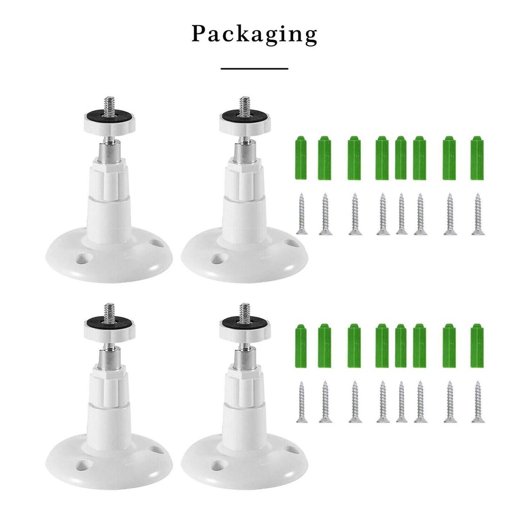 For Arlo Pro Camera Mounting Kit 4-Pack with Screws 90° Tilt Bracket for Ceiling