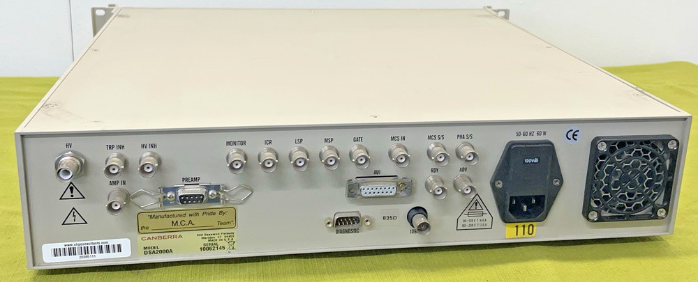 Canberra DSA-2000A Digital Spectrum Analyzer – Multichannel Gamma Spectroscopy