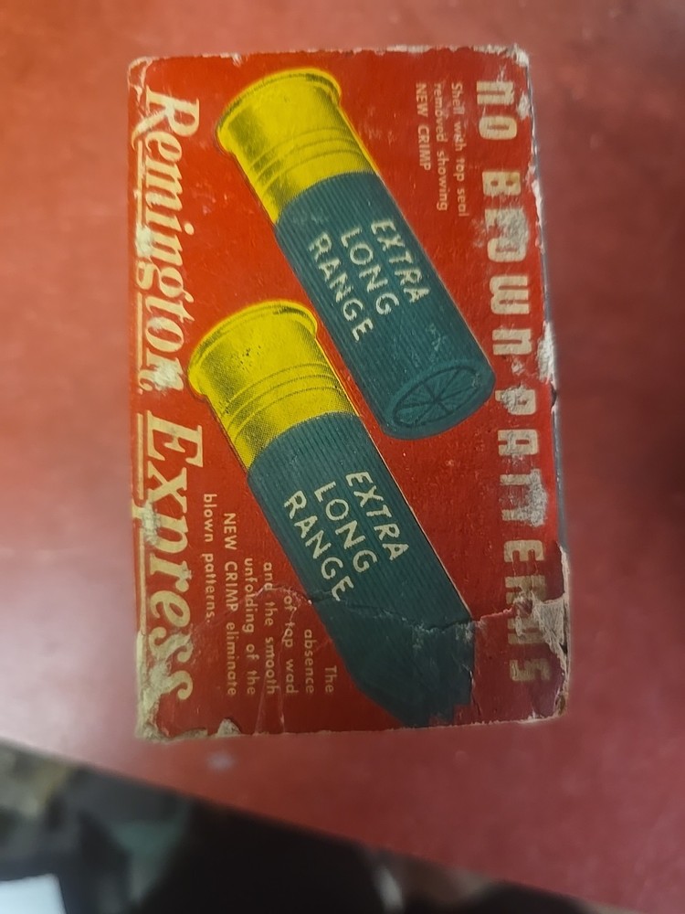 Vintage Remington Express Extra Long Range 12 Ga. Empty Shotgun Shell Box
