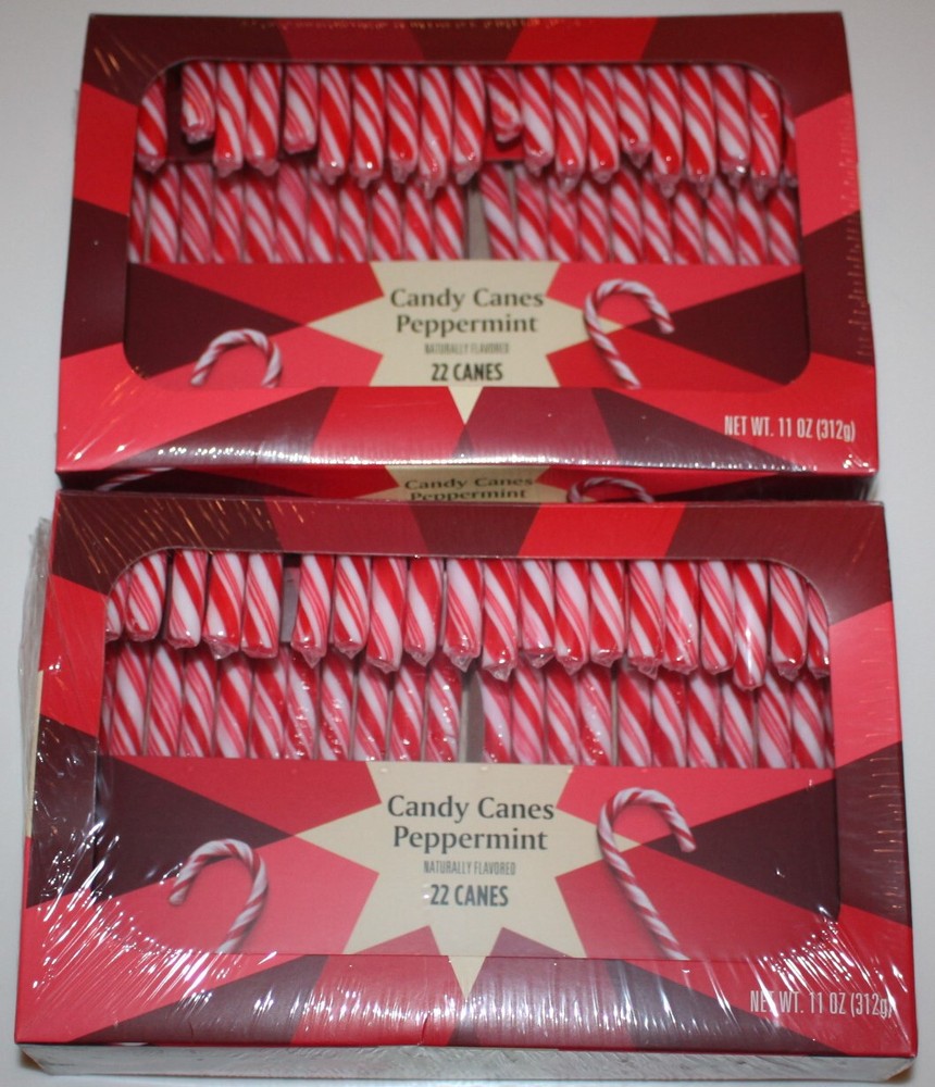 Peppermint Candy Canes ( 2 Box LOT )  BULK (44) Individually Wrapped
