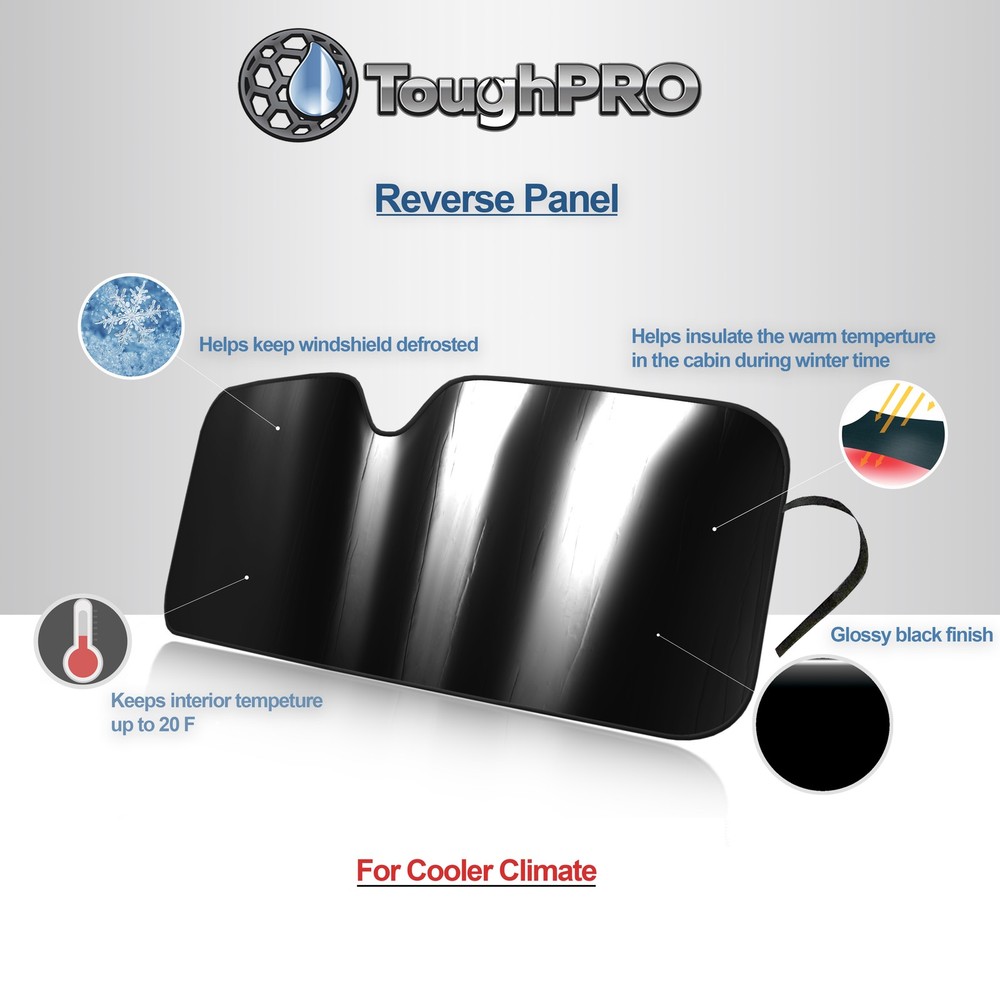 ToughPRO Windshield Sun Shade For Jeep Cherokee Without Sensor 2017-2020