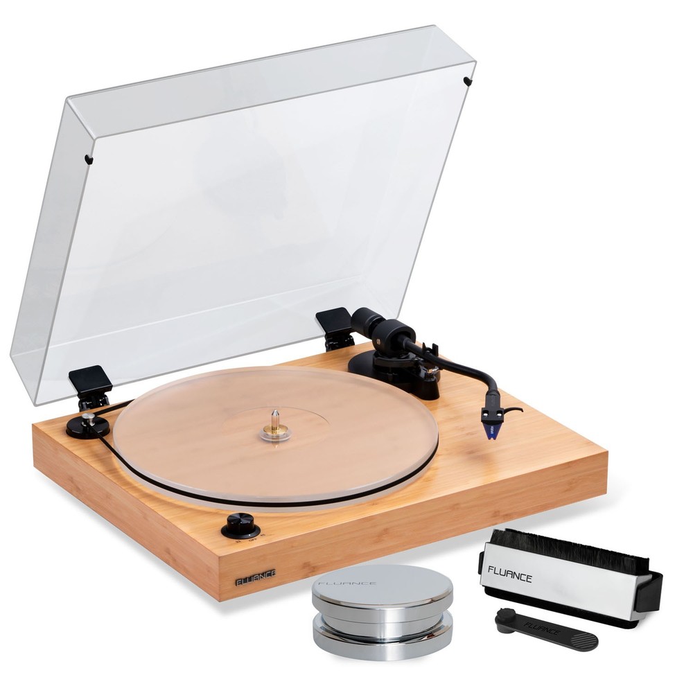 Fluance RT85 Reference Turntable with Record Weight and Vinyl Cleaning Kit