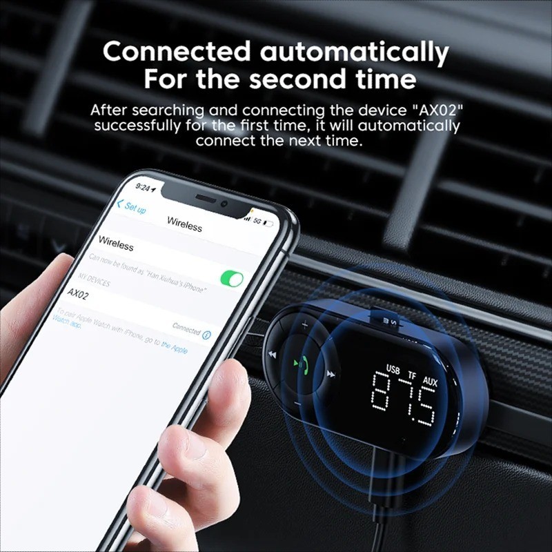Mode FM Car Receiver AUX Car Bluetooth 5.3 Receiver Car Bluetooth Audio Receiver
