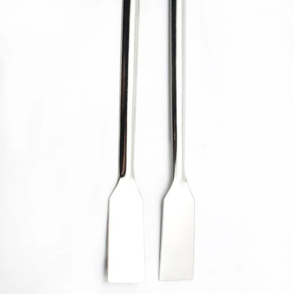 Durable Lab Sampling Spoon Stainless Steel Comfortable Length Material Silver