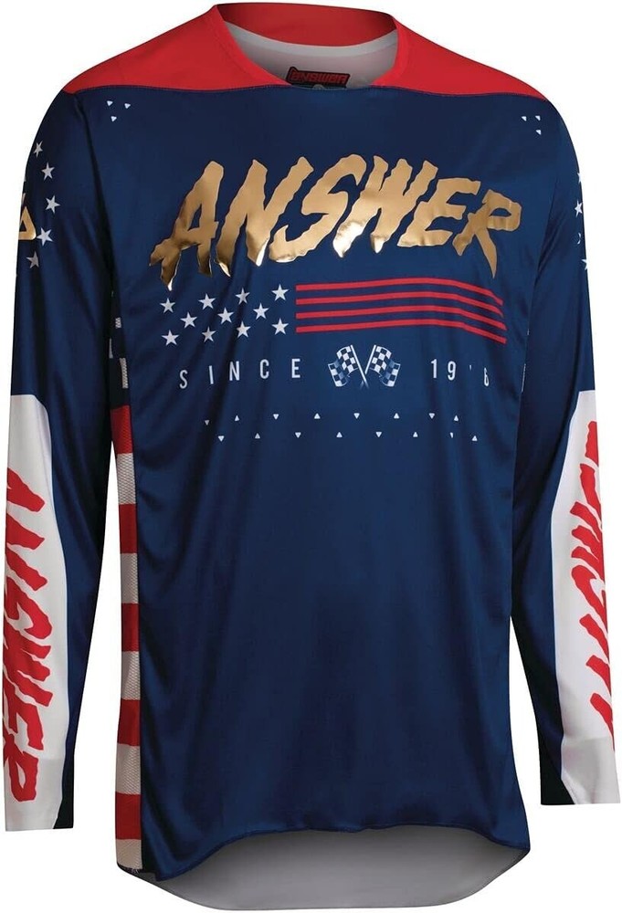 NEW ANSWER Elite Redzone Jersey - Navy/Red/Gold - Medium - MOTORCYCLE/ATV