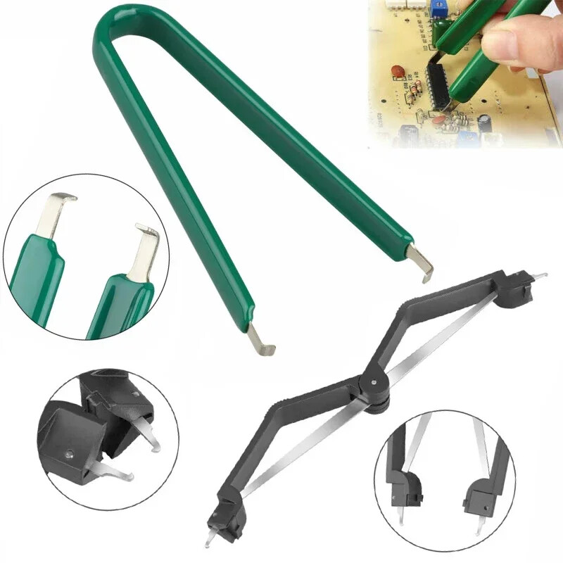 IC Chip Extractor Circuit ROM PCB Remover Puller Clip Plier PLCC U-Type Tool