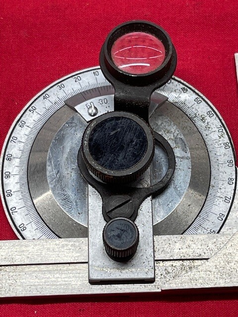 Fowler 52-440-006 Vernier Bevel Protractor, 6" Vintage