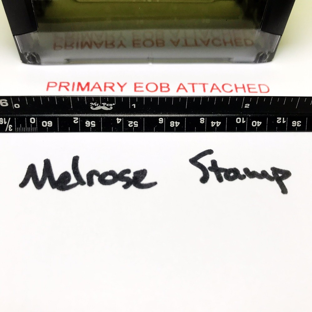 Primary EOB Attached Rubber Stamp Red Ink Self Inking Ideal 4913