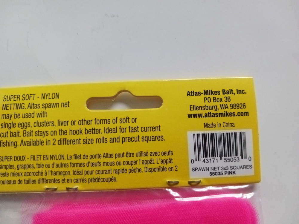 2 Atlas Mikes Spawn Net 3x3 squares Pink 55065