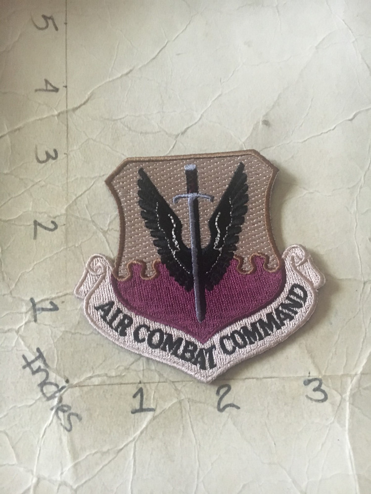 USAF Air Combat Command Squadron desert tan patch 7/6/25 variant 4
