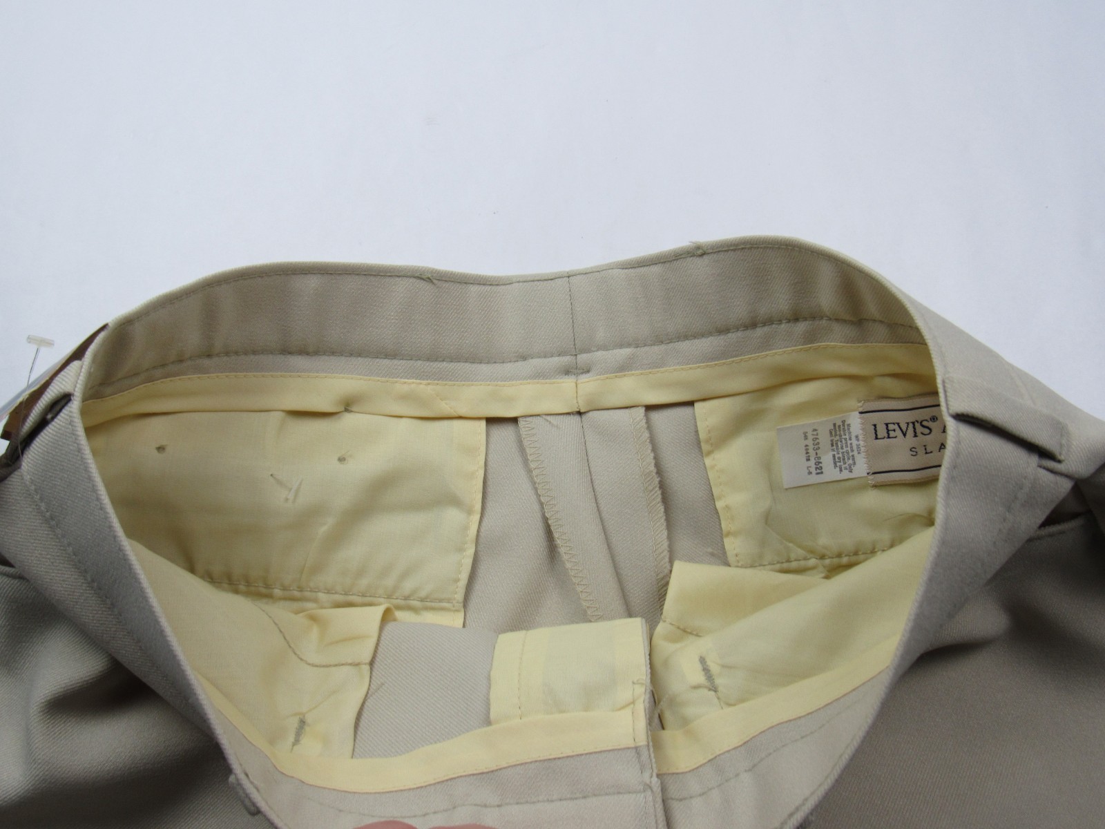 Vtg NOS Levi’s Menswear Action Slacks Sta Prest 33x32 Beige Pants 70s 80s NWT