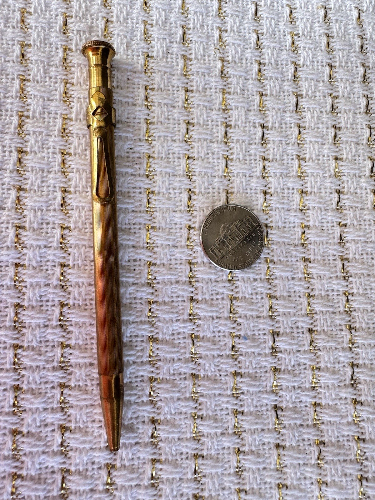 1915 Blaisdell Mechanical Pencil Co Gold Tone Plated - Rare Antique Parts Repair