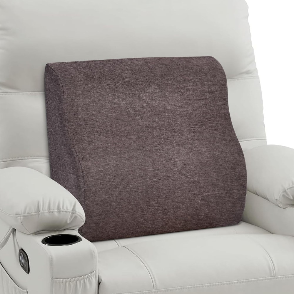 TANYOO Back Support Pillow for Recliner Dual Layer Lumbar Medium, Brown