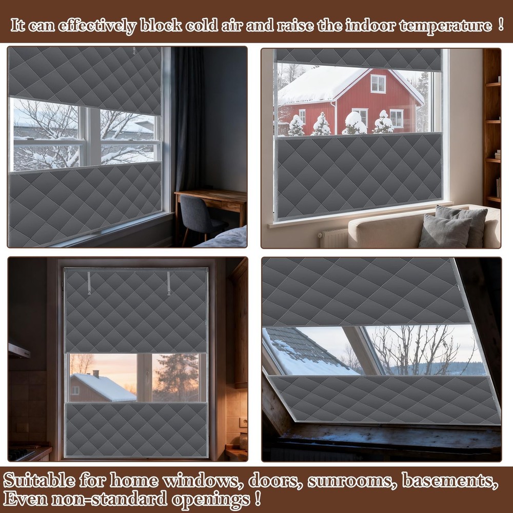 Visible Thermal Window Insulation Kit for Winter, Winterizing Insulated Windo...