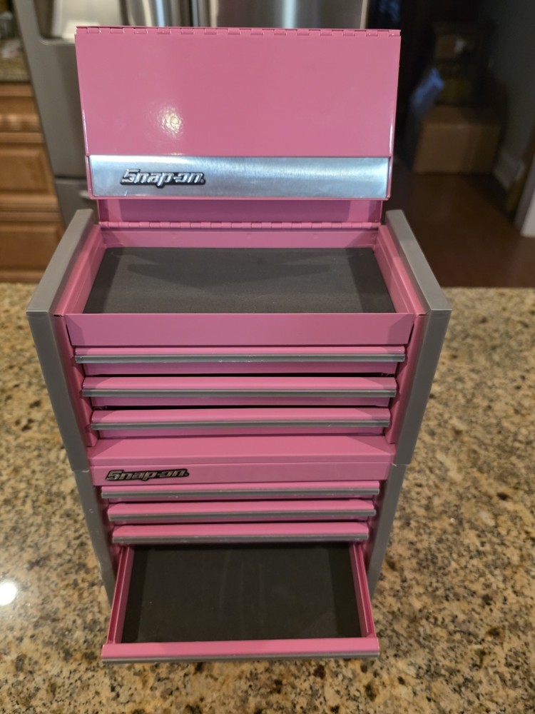 Snap-On - Micro Roll Cab BOTTOM & TOP chest "SET" Mini Tool Box Pink