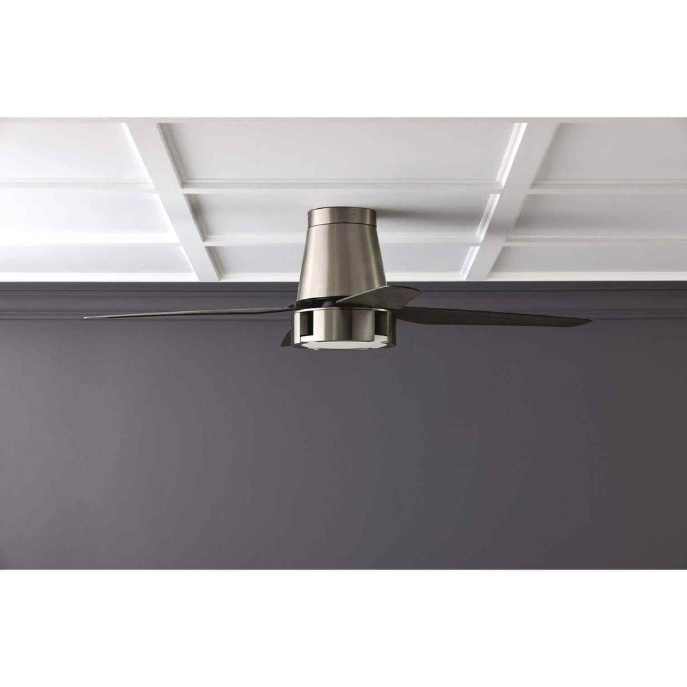Gluckstein Elements Hugh 52 in. LED Light Brushed Nickel Ceiling Fan w/ Remote