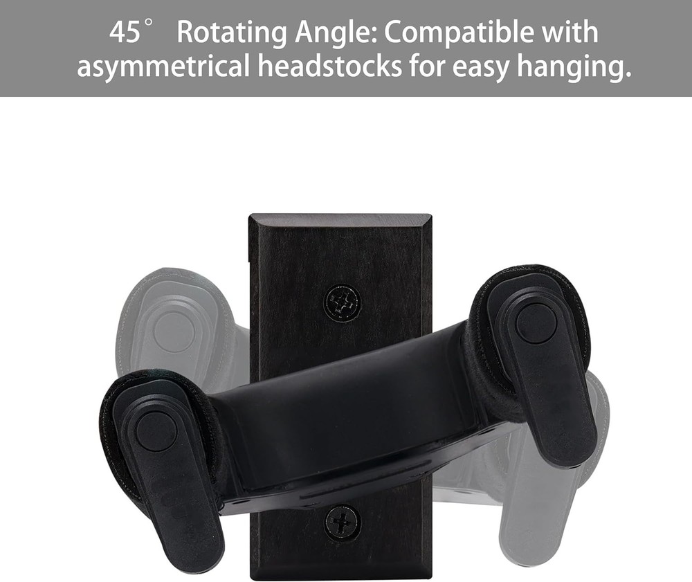 Adjustable Guitar Wall Mount Hanger with Auto Lock - For All String Instruments