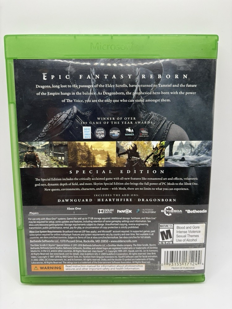 The Elder Scrolls V: Skyrim Special Edition - Microsoft Xbox One