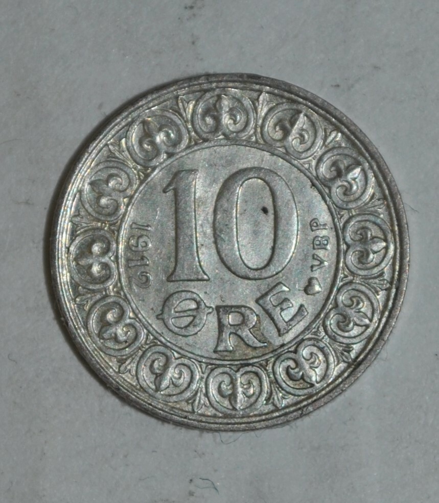 DENMARK 10 ORE 1912 SILVER {{{G664