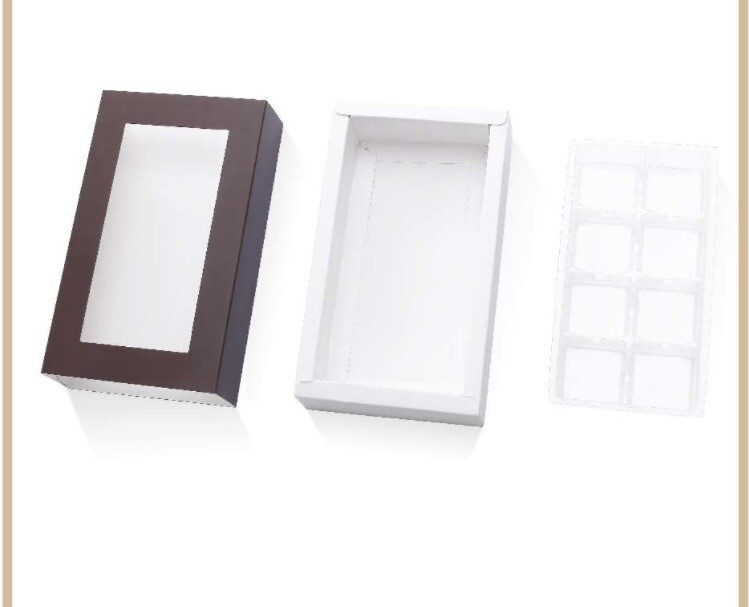20 Truffle Box, Chocolate Box Packaging, Candy Boxes with 8-Piece Plastics Tray