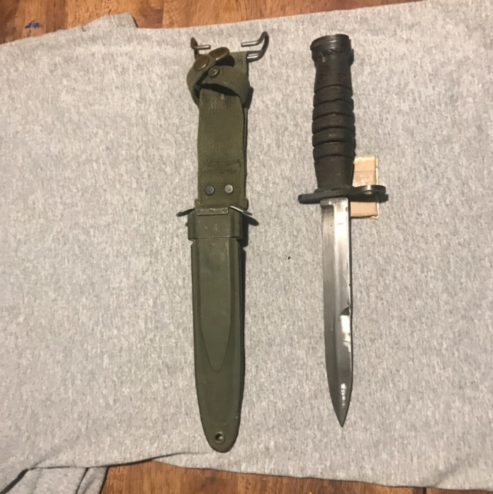 US WW2 M4 Case Military Knife