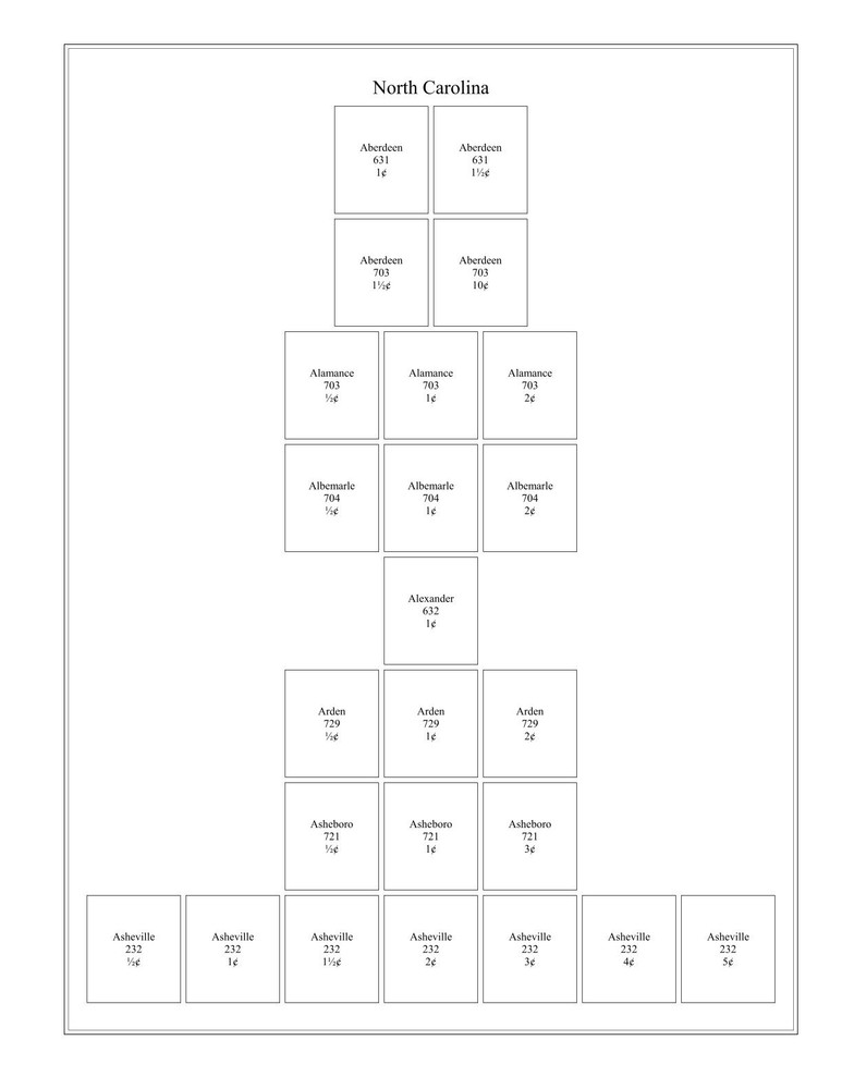 North Carolina Precancel Washington Bicentennial 20 Pages in Sheet Protectors