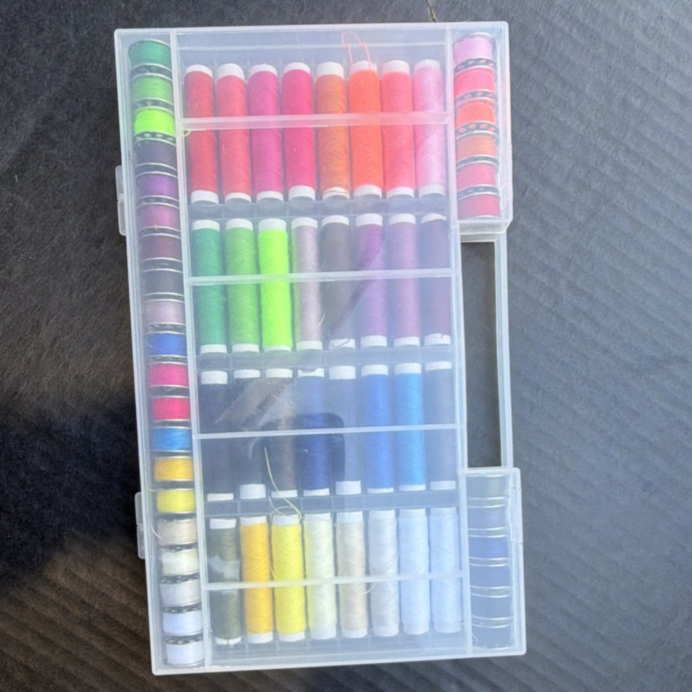 Embroidery Thread and Bobbin Set with Storage Case, Set/Kit