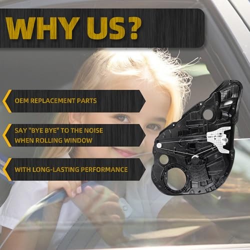 Rear Right Side Power Window Regulator with Panel Compatible with Kia Optima