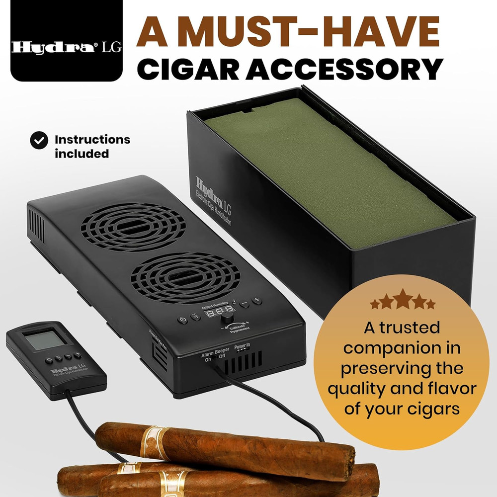 LED Remote-Controlled Cigar Humidifier for 2500 Cigars