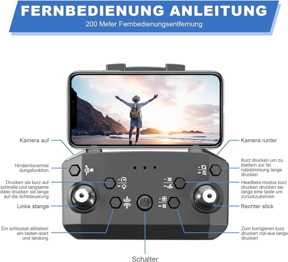 i3 PRO Foldable RC Drone 4K HD FPV Camera Obstacle Avoidance Quadcopter +Battery