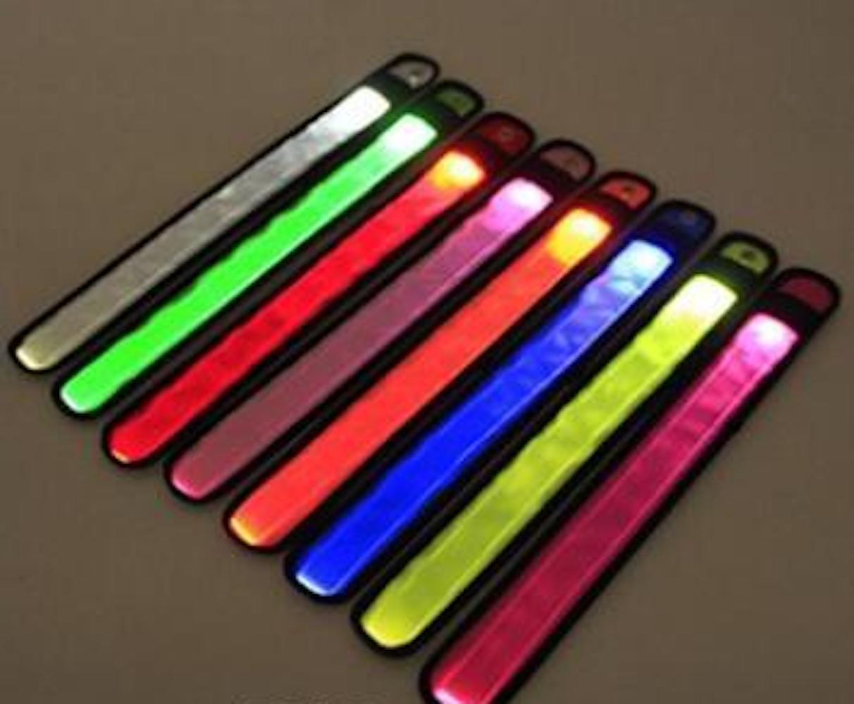 SLAP LED LIGHTED BRACELET BAND Glow Flash running cycling night safety jogging