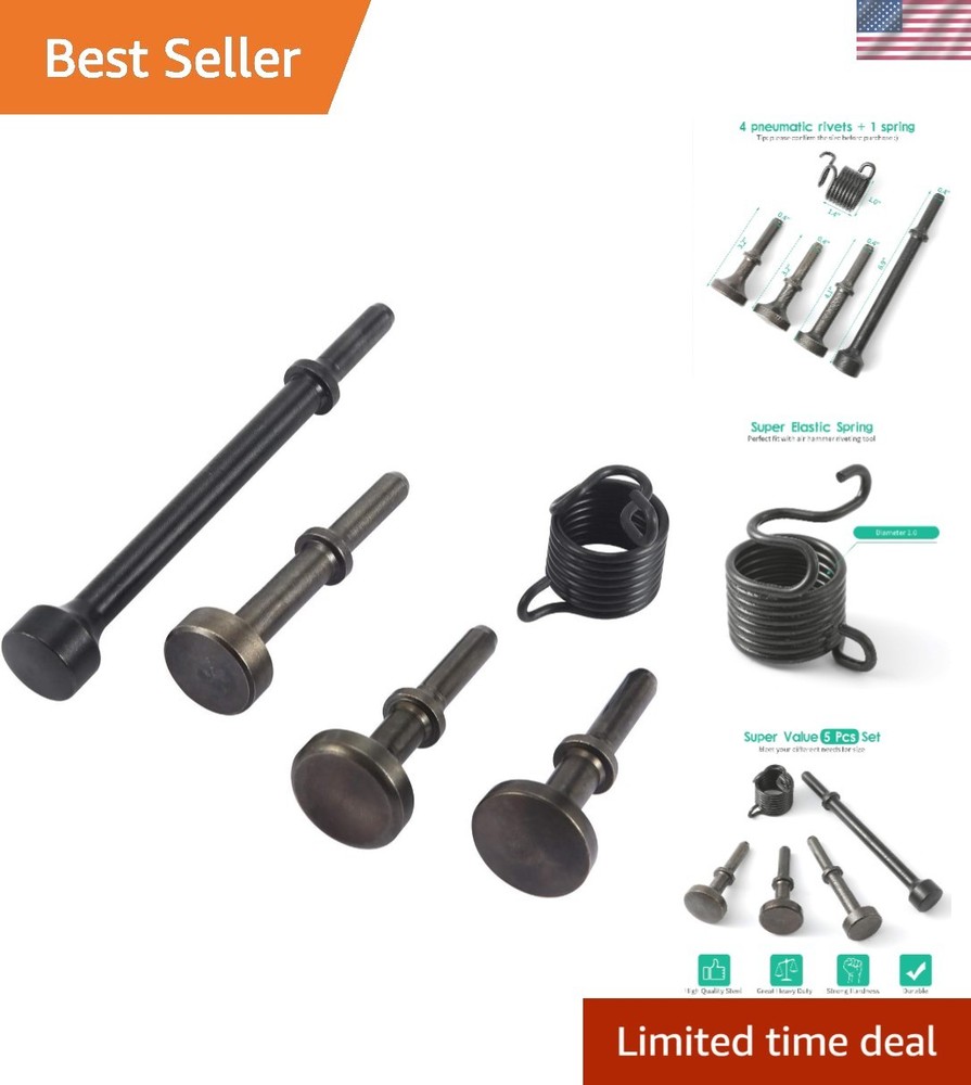 5 Pcs Pneumatic Air Hammer Bits Kit Black