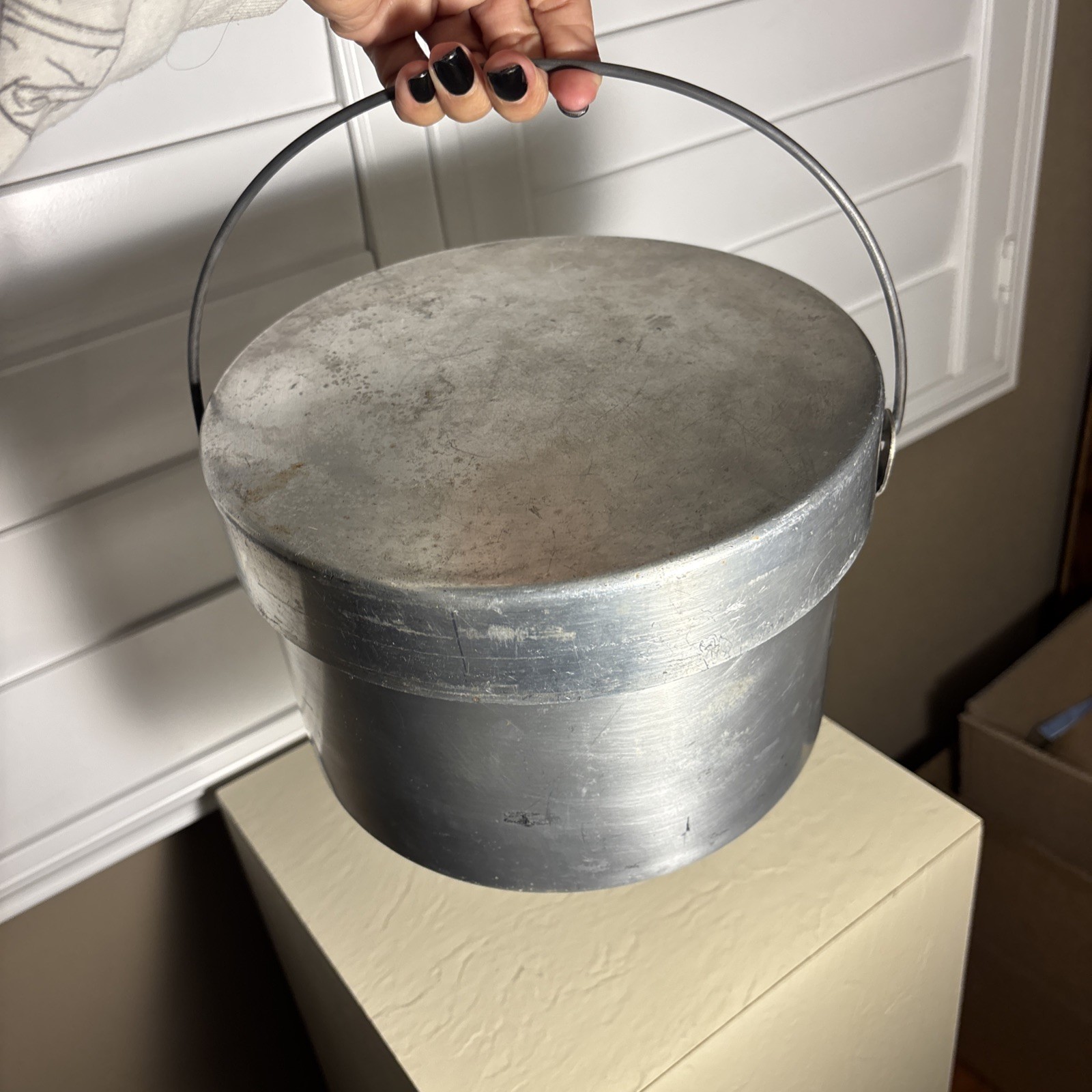 Vintage Aluminum Nesting Camping Mess Set Cooking Pots Plates Cups Set 4 Japan