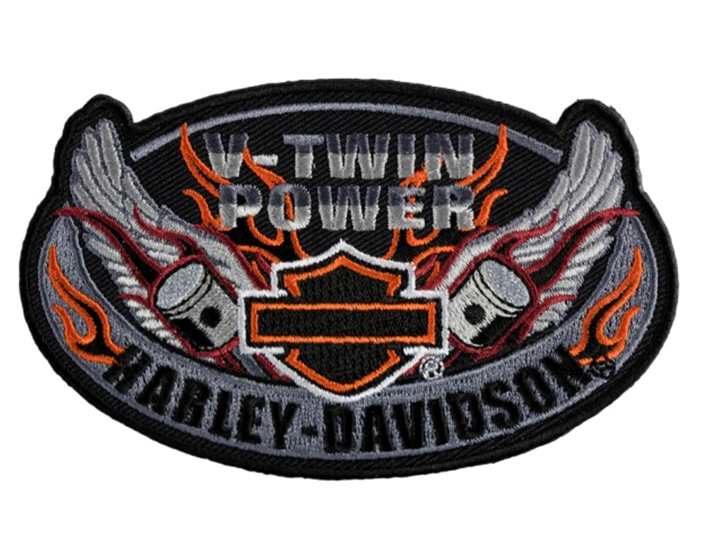 Harley Davidson V-Twin Power Winged  Bar & Shield  Patch  / Emblem