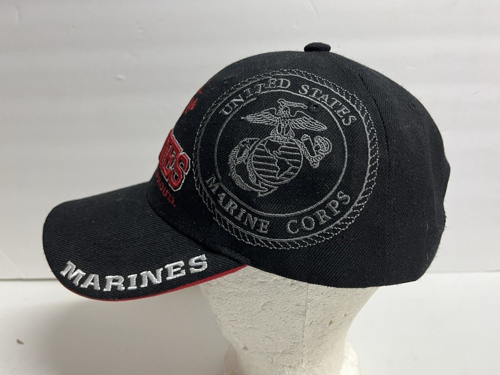MARINES The Few The Proud Adjustable Hat Cap Embroidered Logo Script Licensed