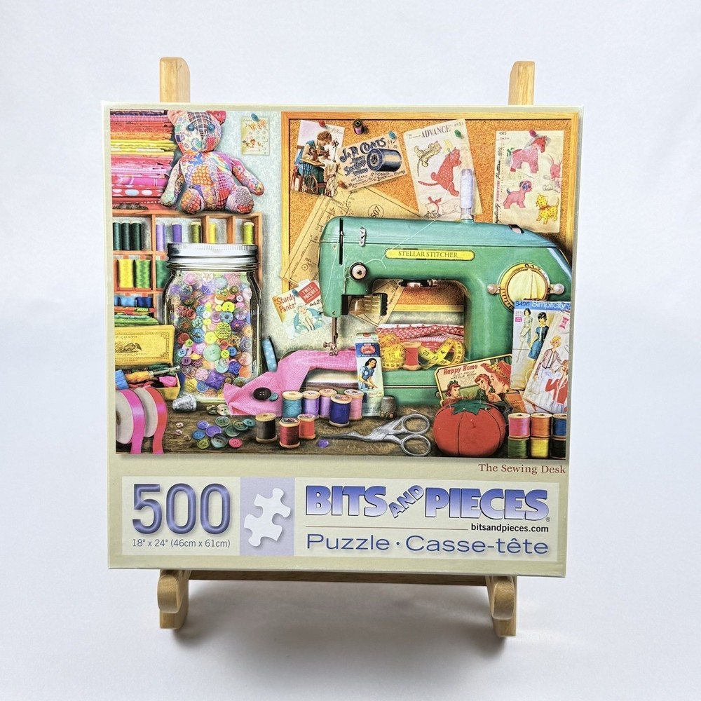 500 Piece Jigsaw Puzzle “The Sewing Machine” - 100% Complete - BUNDLE & SAVE
